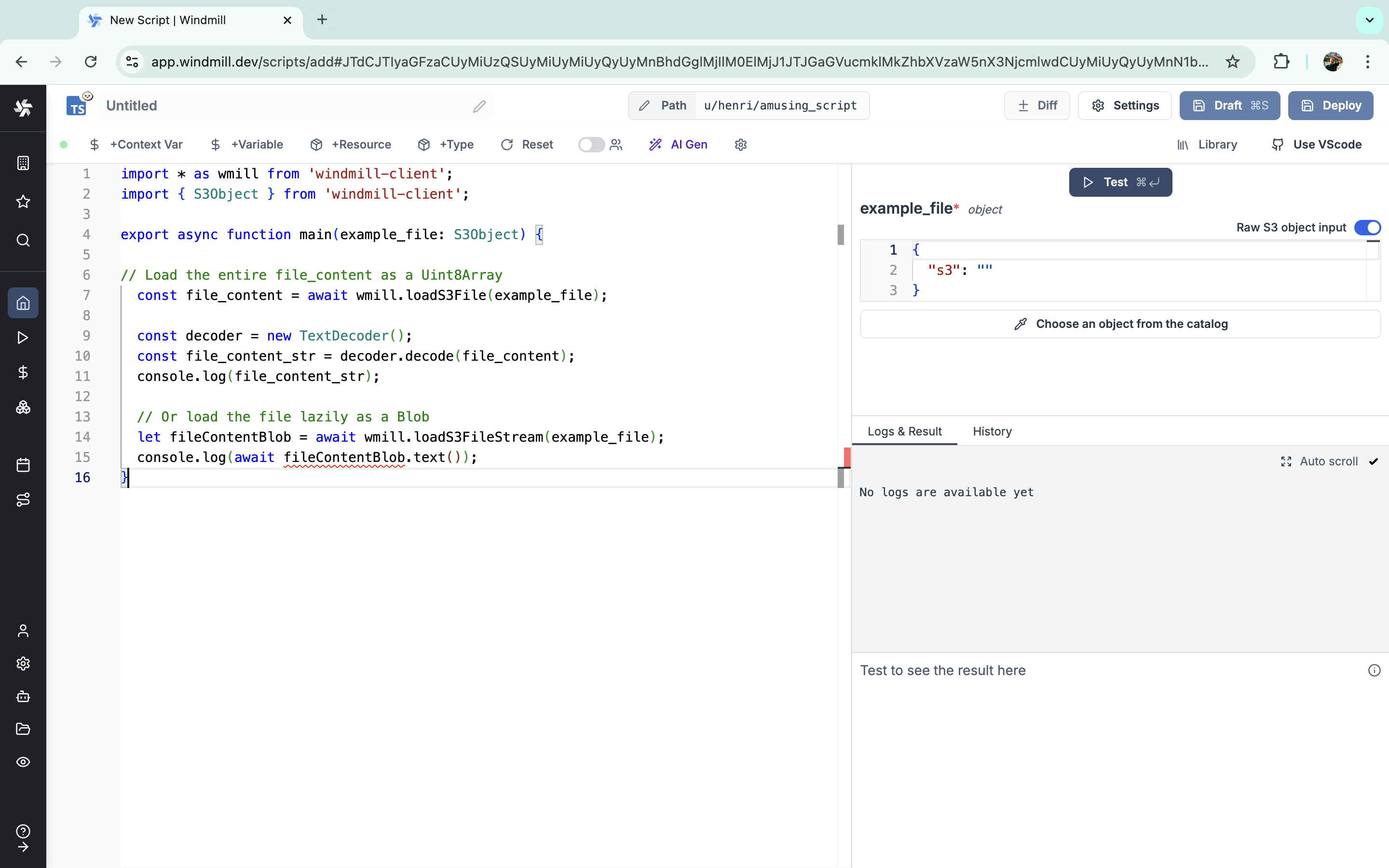 S3 Raw Object Input S3 Raw Object Input